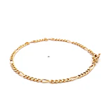 Pulsera de Oro Amarillo 18K Figaro 5x1