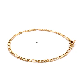 Pulsera de Oro Amarillo 18K Figaro 5x1
