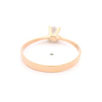 Anillo de Oro Amarillo 18K Solitario con 1 Piedra Incolora