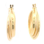 Aros de Oro Amarillo 18K Tubular Triple