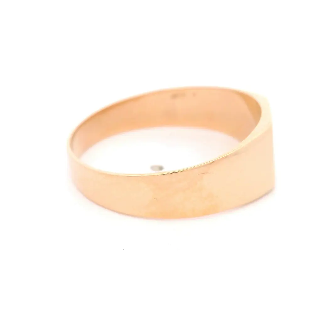 Anillo de Oro Rosado 18K Sello Liso