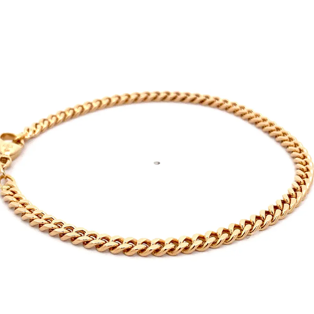 Pulsera de Oro Rosado 18K Barbada
