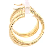 Aros de Oro Amarillo 18K Tubular Triple