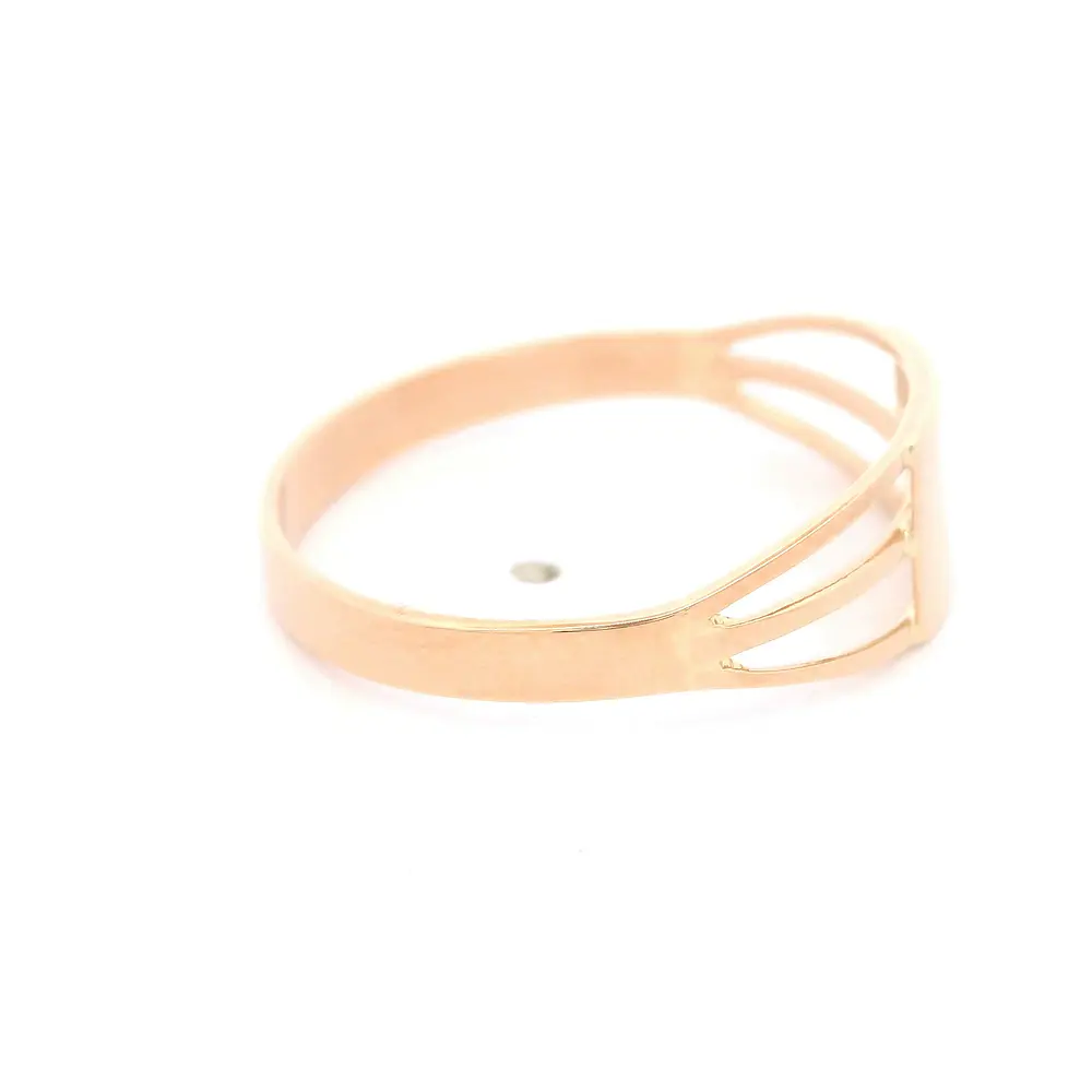 Anillo de Oro Amarillo 18K Mini Sello Calado