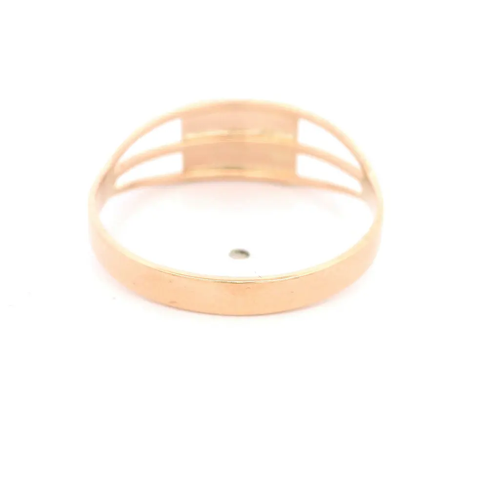 Anillo de Oro Amarillo 18K Mini Sello Calado