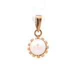 Colgante de Oro Amarillo 18K Cuello de Payaso con 1 Perla