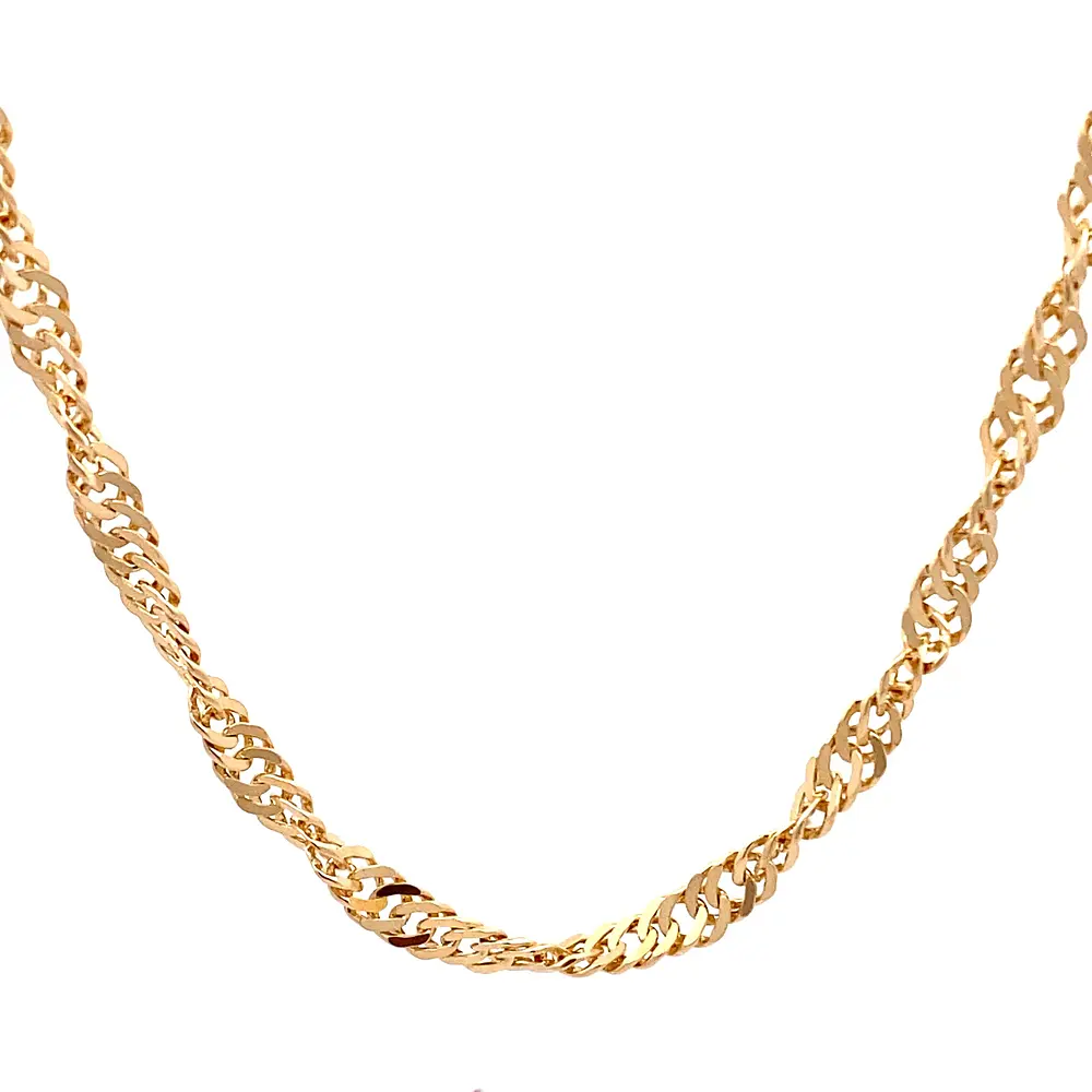Cadena de Oro Amarillo 18K Singapur