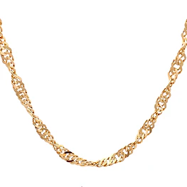 Cadena de Oro Amarillo 18K Singapur