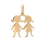 Colgante de Oro Amarillo 18K Niñas Talladas