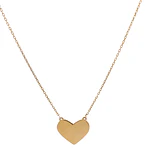 Cadena de Oro Amarillo 18K Limada con Dije Corazón