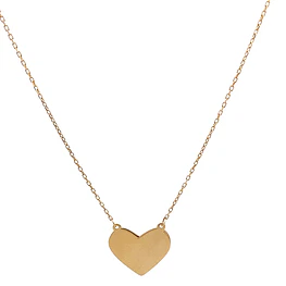 Cadena de Oro Amarillo 18K Limada con Dije Corazón