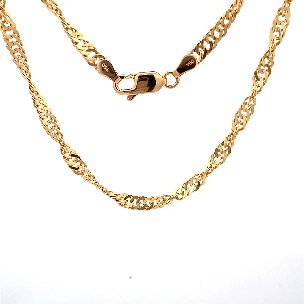 Cadena de Oro Amarillo 18K Singapur