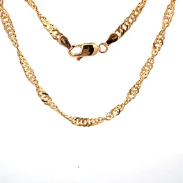 Cadena de Oro Amarillo 18K Singapur