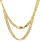 Cadena de Oro Amarillo 18K Banana