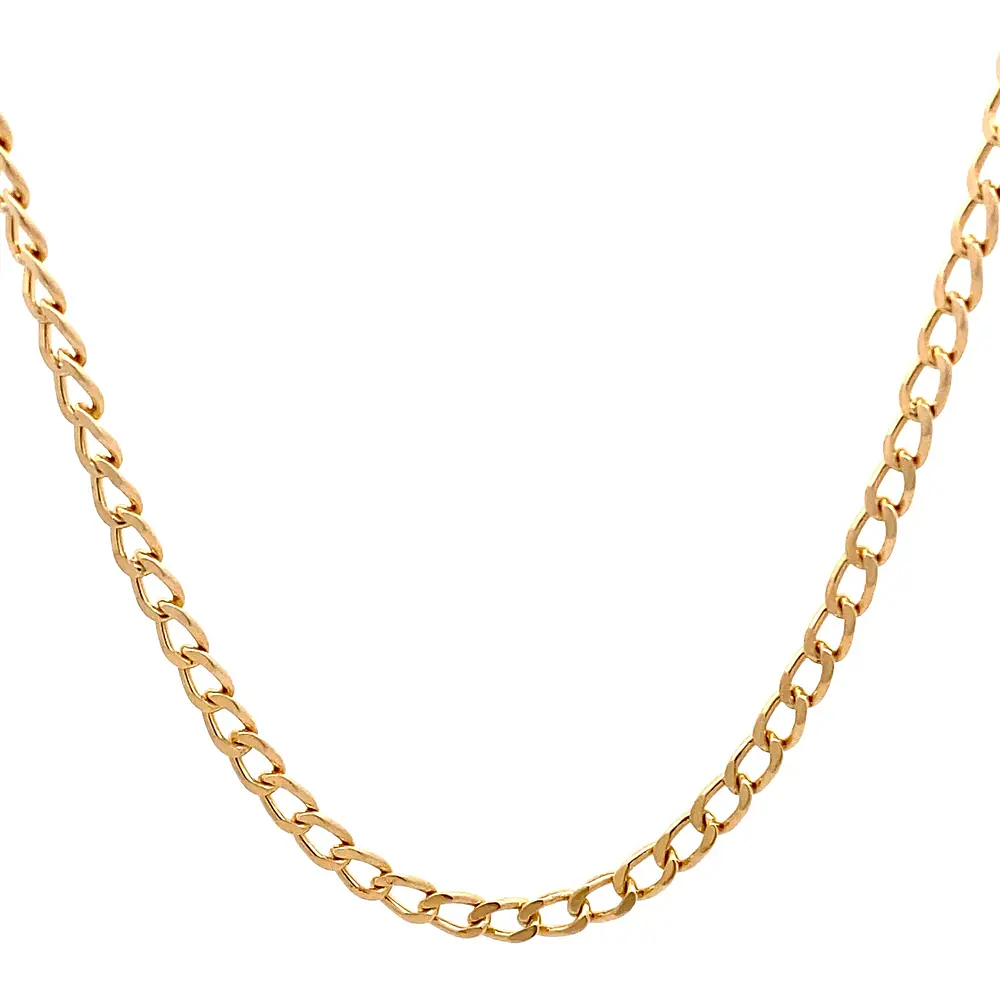 Cadena de Oro Amarillo 18K Barbada