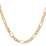 Cadena de Oro Amarillo 18K Fígaro 3x1