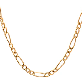 Cadena de Oro Amarillo 18K Fígaro 3x1