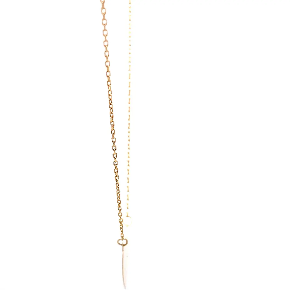 Cadena de Oro Amarillo 18K Limada con Dije Corazón