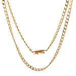 Cadena de Oro Amarillo 18K Barbada