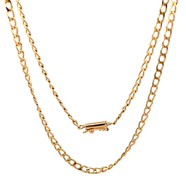 Cadena de Oro Amarillo 18K Barbada