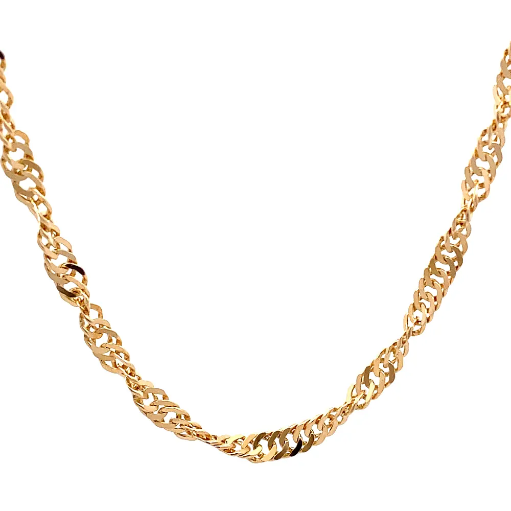 Cadena de Oro Amarillo 18K Singapur