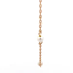 Cadena de Oro Amarillo 18K Limada con Perlas