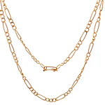 Cadena de Oro Amarillo 18K Fígaro 3x1