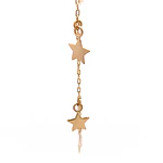 Cadena de Oro Amarillo 18K Limada con 5 Dijes Estrellas Colgantes