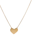 Cadena de Oro Amarillo 18K Limada con Dije Corazón