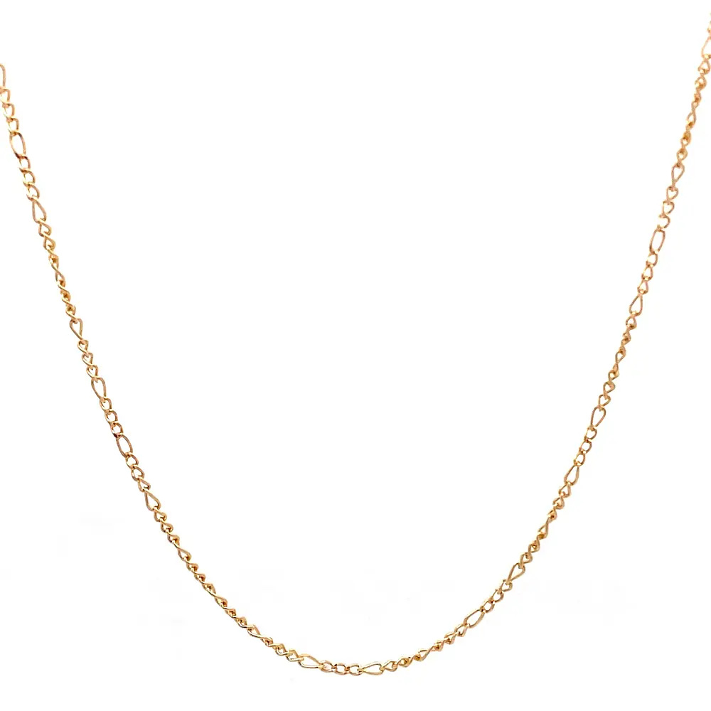 Cadena de Oro Amarillo 18K Fígaro 3x1