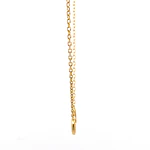 Cadena de Oro Amarillo 18K Limada con Dije Infinito y Micropiedras Incoloras