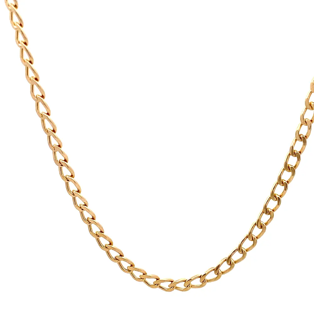 Cadena de Oro Amarillo 18K Barbada