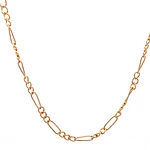 Cadena de Oro Amarillo 18K Fígaro 3x1