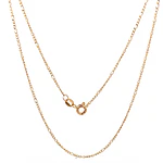 Cadena de Oro Amarillo 18K Fígaro 3x1