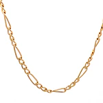 Cadena de Oro Amarillo 18K Fígaro 3x1
