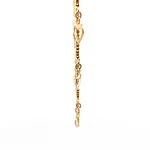 Cadena de Oro Amarillo 18K Veneciana con 7 Dijes Corazones Colgantes