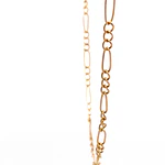 Cadena de Oro Amarillo 18K Fígaro 3x1