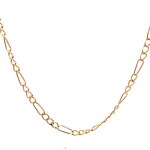 Cadena de Oro Amarillo 18K Fígaro 3x1