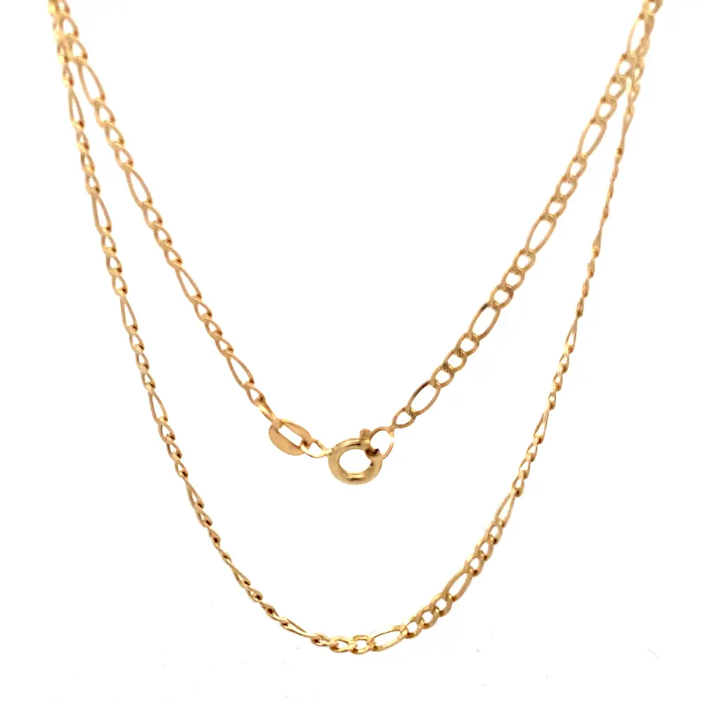 Cadena de Oro Amarillo 18K Fígaro 3x1