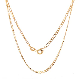 Cadena de Oro Amarillo 18K Fígaro 3x1