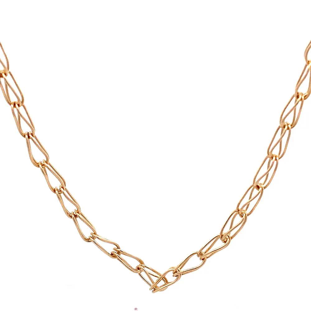 Cadena de Oro Amarillo 18K Jaula