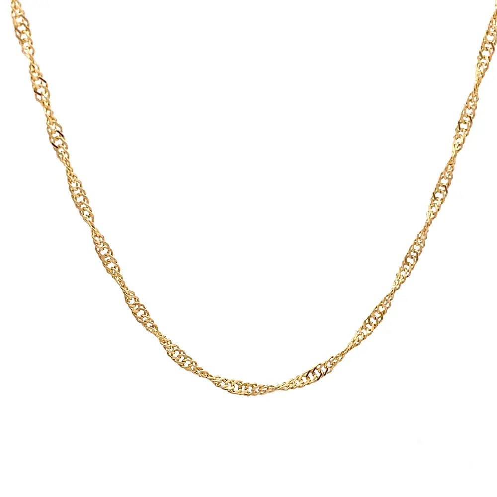 Cadena de Oro Amarillo 18K Singapour