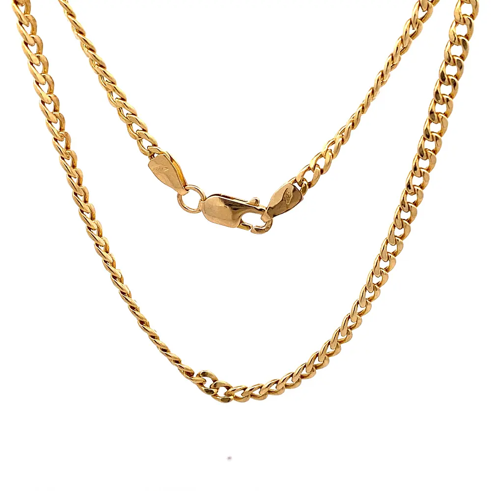 Cadena de Oro Amarillo 18K Barbada