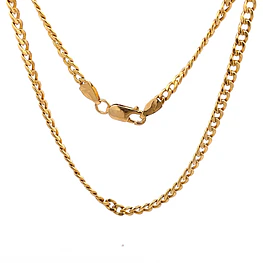 Cadena de Oro Amarillo 18K Barbada