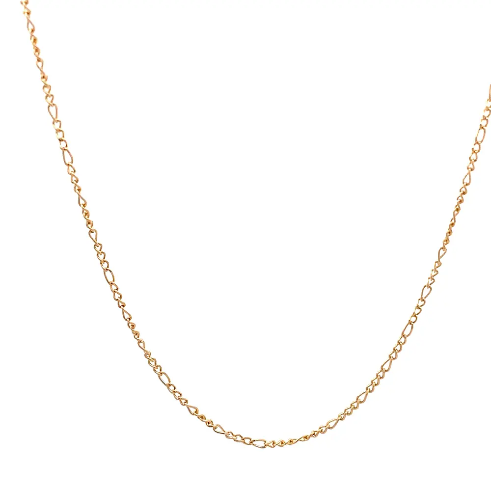 Cadena de Oro Amarillo 18K Fígaro 3x1