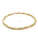 Pulsera de Oro Amarillo 18K Tourbillon con Eslabones Calados