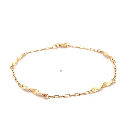 Pulsera de Oro Amarillo 18K Limada con Espirales