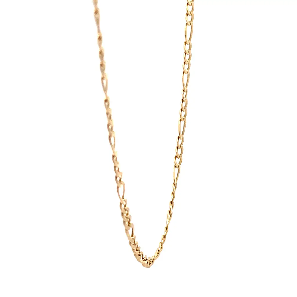 Cadena de Oro Amarillo 18K Fígaro 3x1