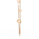 Cadena de Oro Amarillo 18K Limada con Dijes Flores