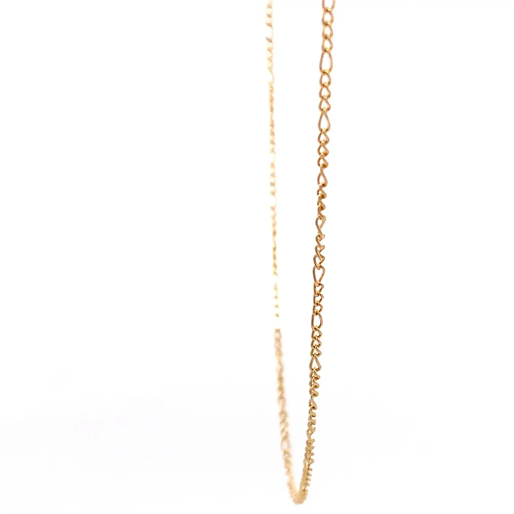 Cadena de Oro Amarillo 18K Fígaro 3x1